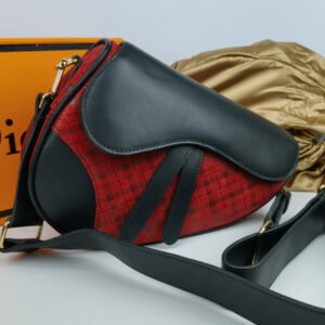 1.3 DIOR Saddle Red Leather Handbag