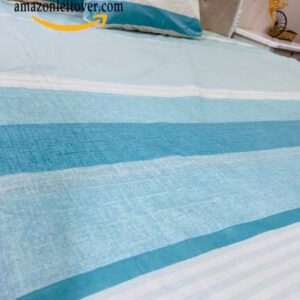 Premium Cotton Bed Sheet Blue Strips