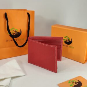 Jungle Tree Red Leather Wallet 001