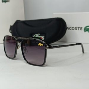 Lacste Metallic Black Sunglasses-LOCAS01