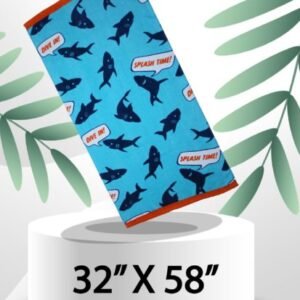 Kids Cotton Sharks Towels