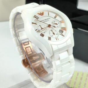 Armani Ceramic White Roman Watch
