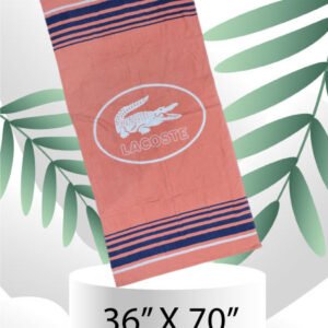 Bath Towel Lacste Pink