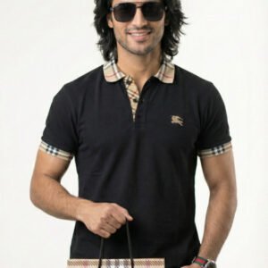 Burberry Black Polo Shirt