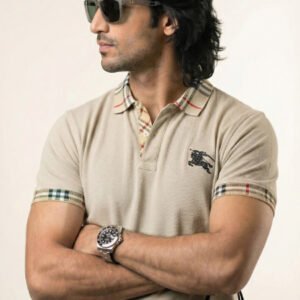 Burberry Stone Gray Polo Shirt P1