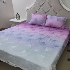 Cotton Satin Bedsheet Plum Flaura TC-240 Jungle Tree
