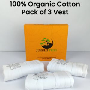 Jungle Tree 100% Organic Cotton Vest Pack of 3