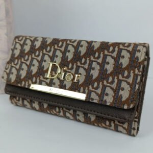 Dior Ladies Wallet Chocolate Brown