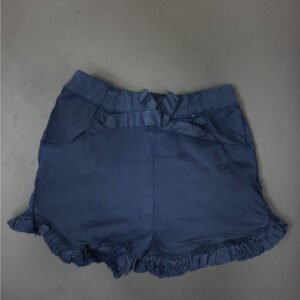 Girls Denim Cotton Navi Blue Shorts
