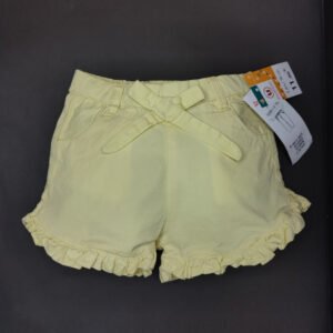 Girls Denim Cotton Yellow Shorts