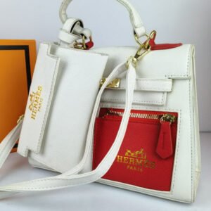 Hermes Handbags White and Red