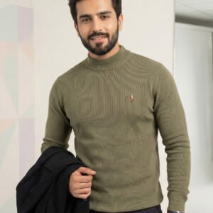 High Neck Olive Green