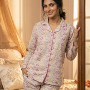 Jungle Pink leaves PJS women's