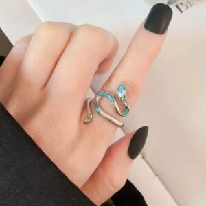 Jungle Tree 925 Sterling Silver Snake Rings