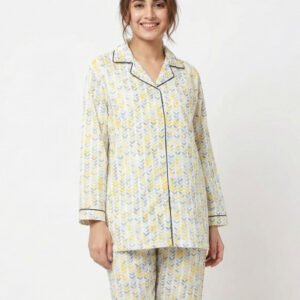 Jungle Tree Blue leaves PJS women's