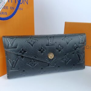 LV Black Ladies Wallet 2PC