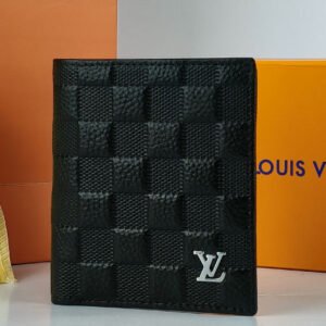 LV Men's Leather Wallet Black 181B