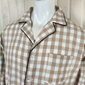 Light Brown Check Zara Men's Night Suit