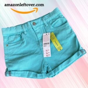 Kids Denim Shorts Ocean Green