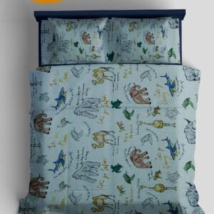 Single bed sheet animals cartoon