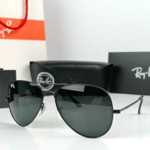 1.7 Ray Ban Black Aviator Sunglasses USA