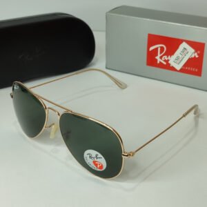 Rayban-Aviator Polarized Golden Green Sunglasses