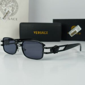 Versace Black Rectangular Sunglasses VR033