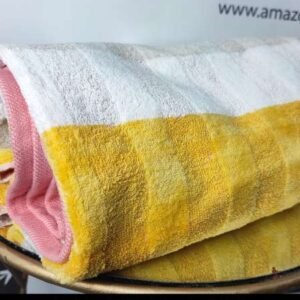 Bath Towel Elegant Yellow strips