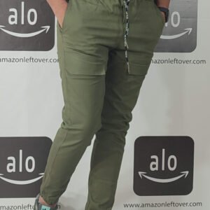 A Za Ra Trousers Khaki Green 6 Pocket